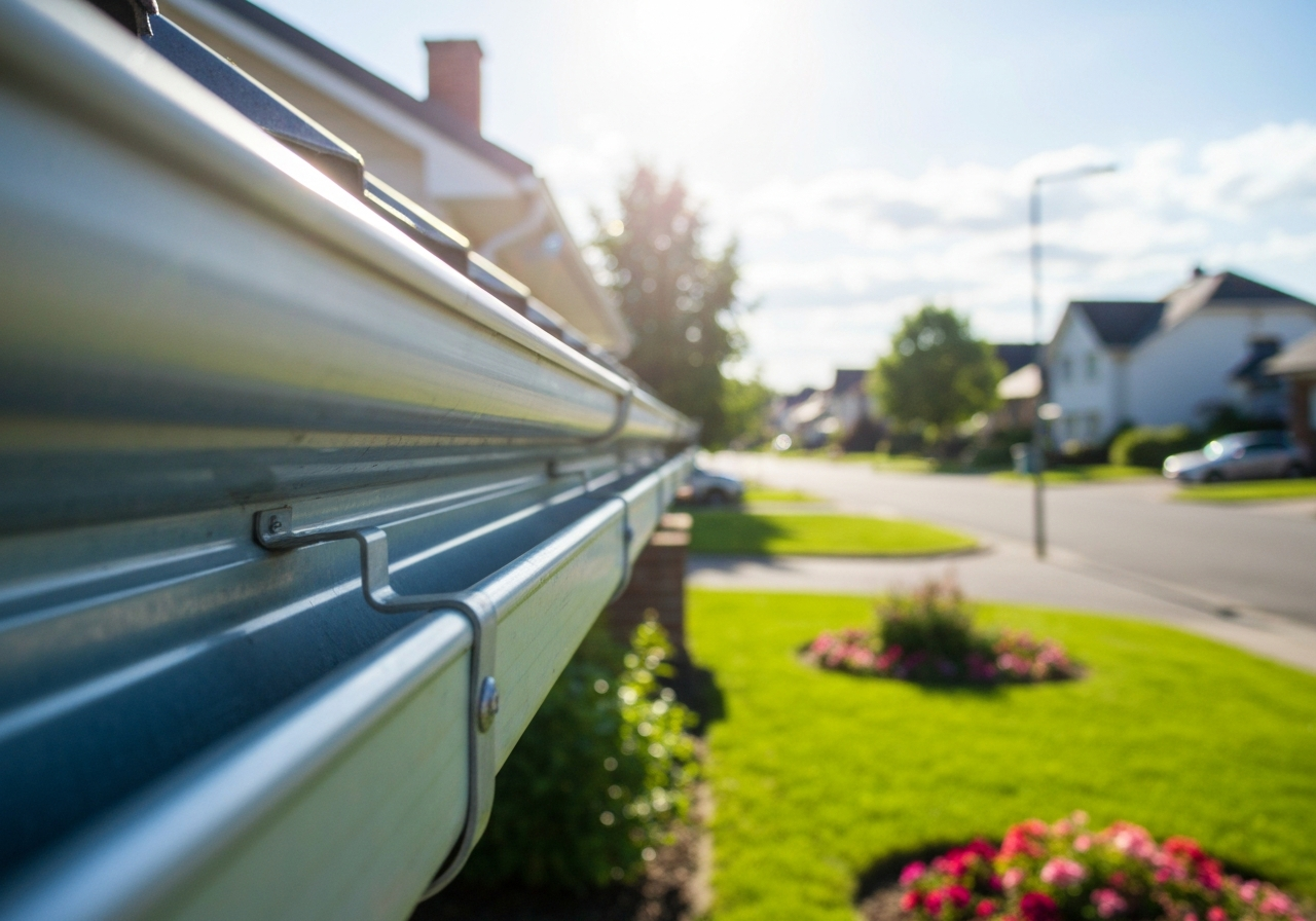 Gutter Cleaning service in action