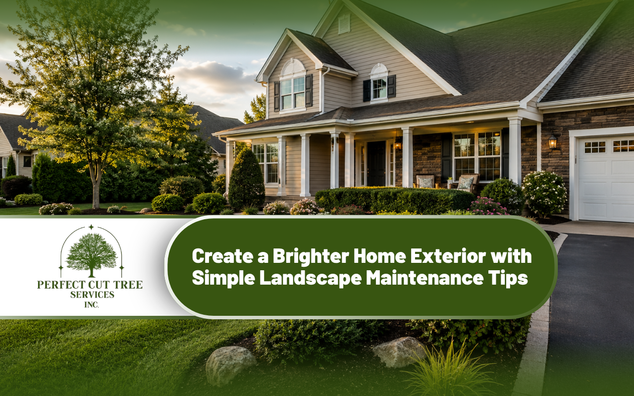 Landscape maintenance creating a clean and welcoming home exterior
