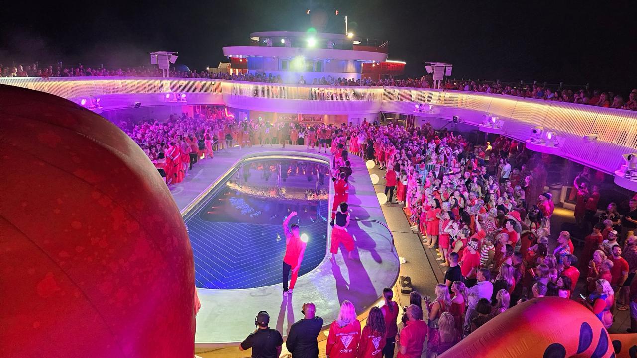 Luxury cruise ship at sea