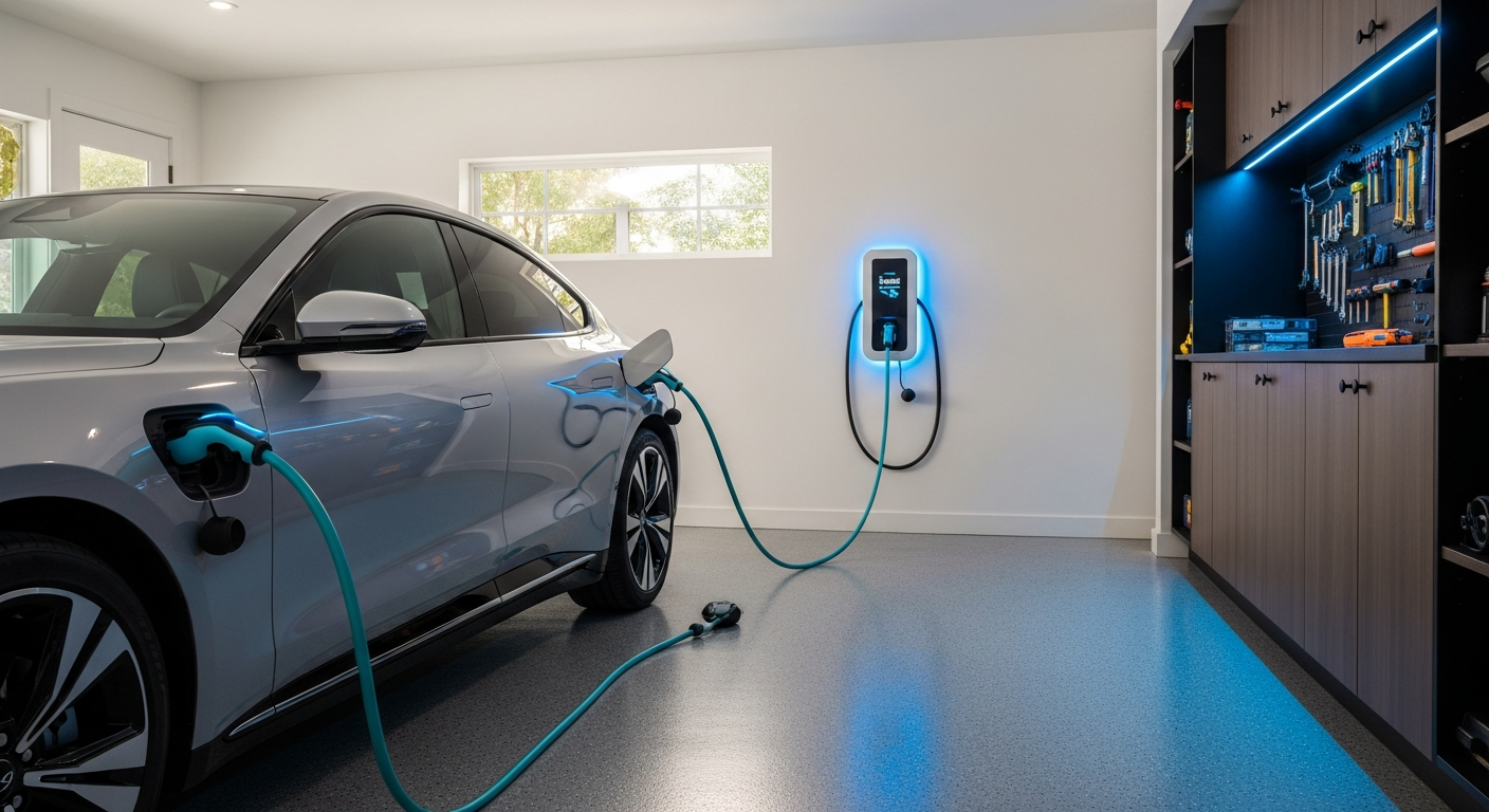 Modern EV Charger Installation in Roseville