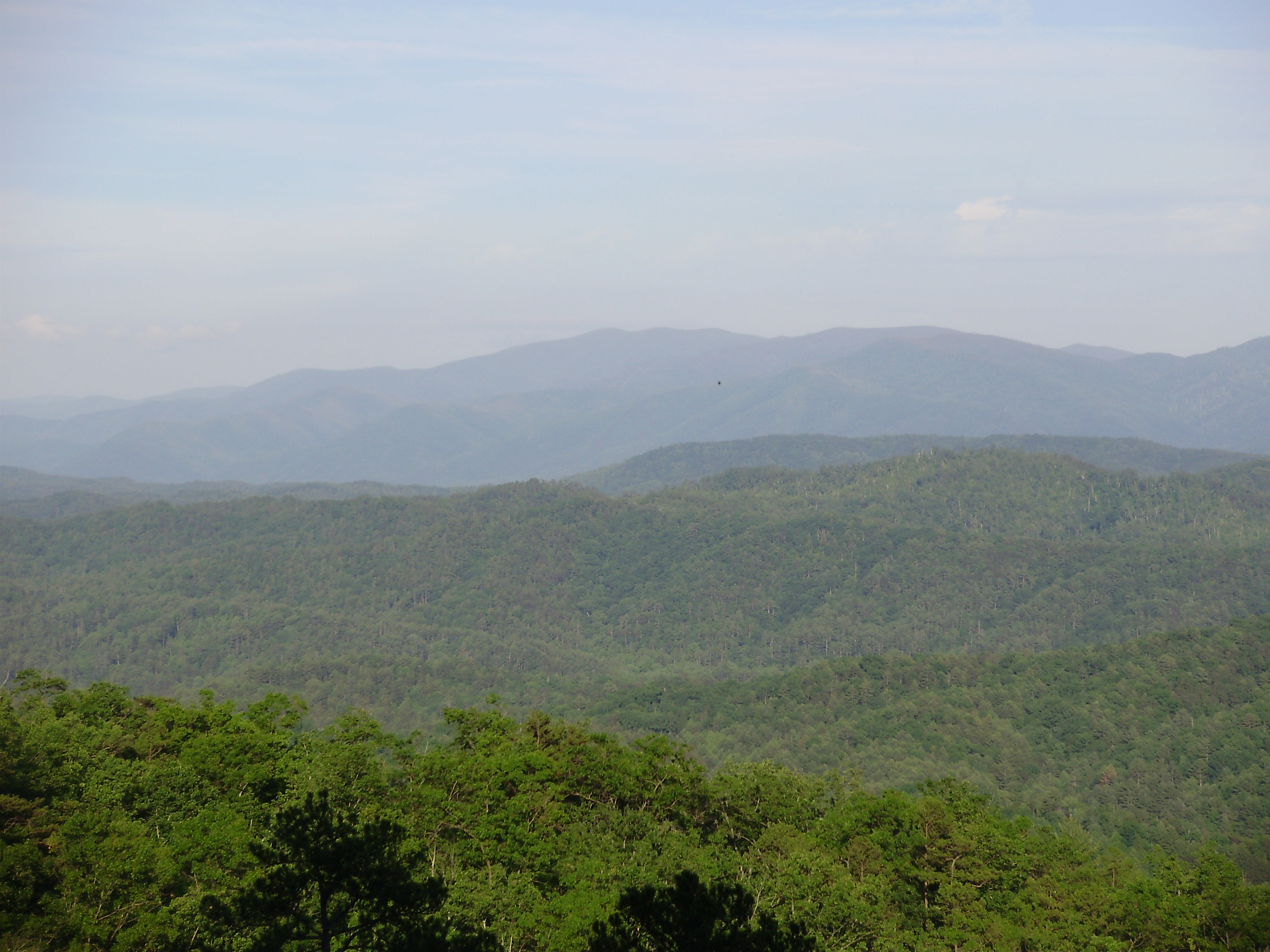 Scenic overlook along the Foothills Parkway in the Great Smoky Mountains, Blount County, Tennessee
