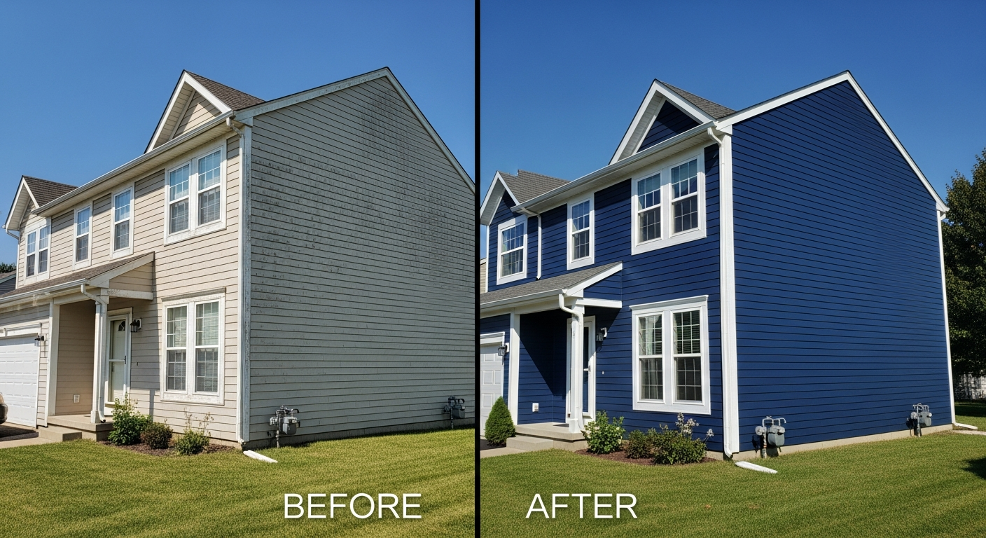 Before and After Siding Transformation