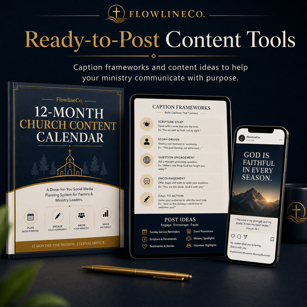 12-Month Ministry Content Calendar