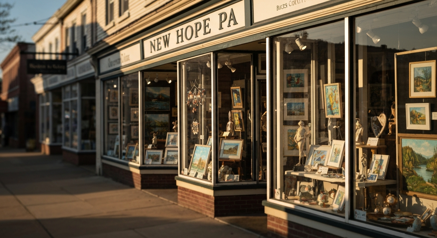 New Hope PA art galleries arts community