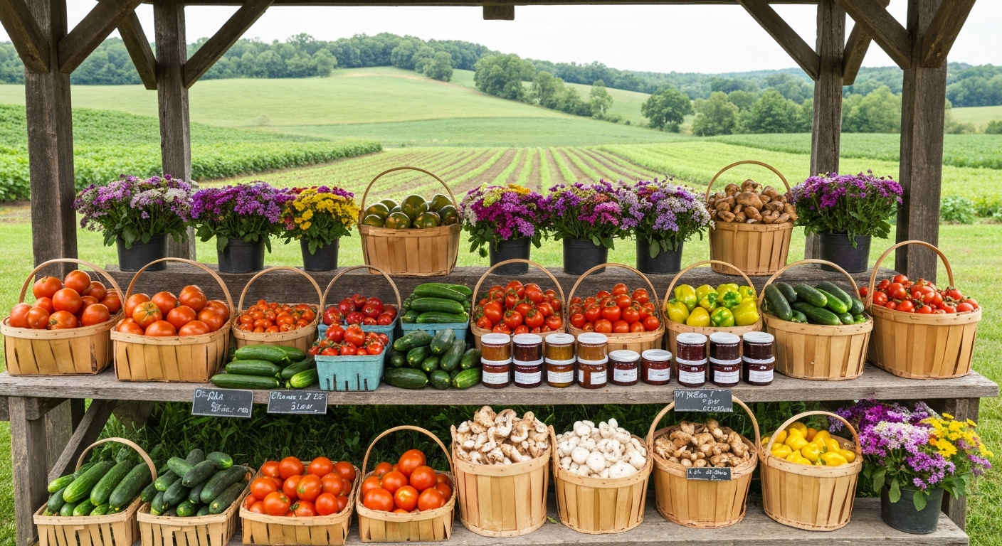 Farm stands fresh produce near Kennett Square PA