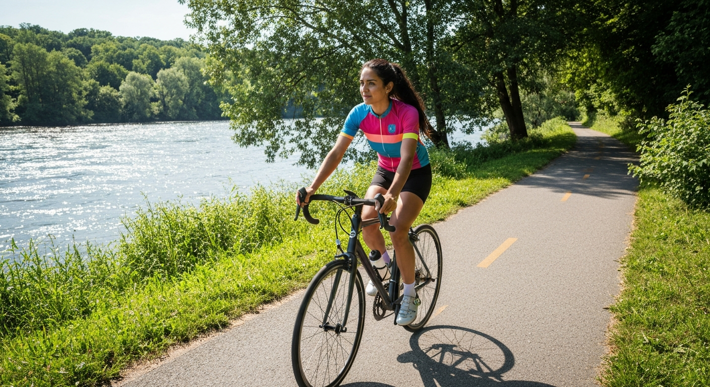 Bike commuting Schuylkill River Trail Conshohocken