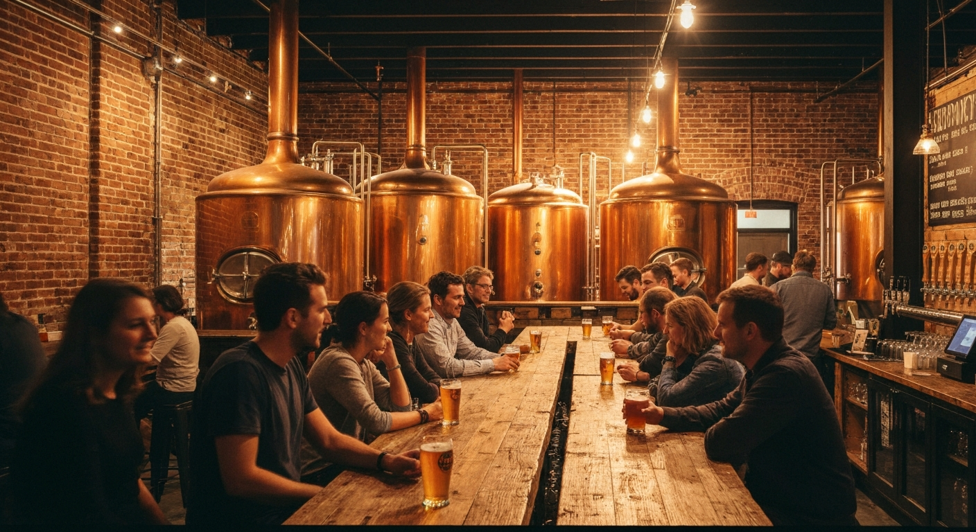 Craft brewery taproom Phoenixville PA Bridge Street