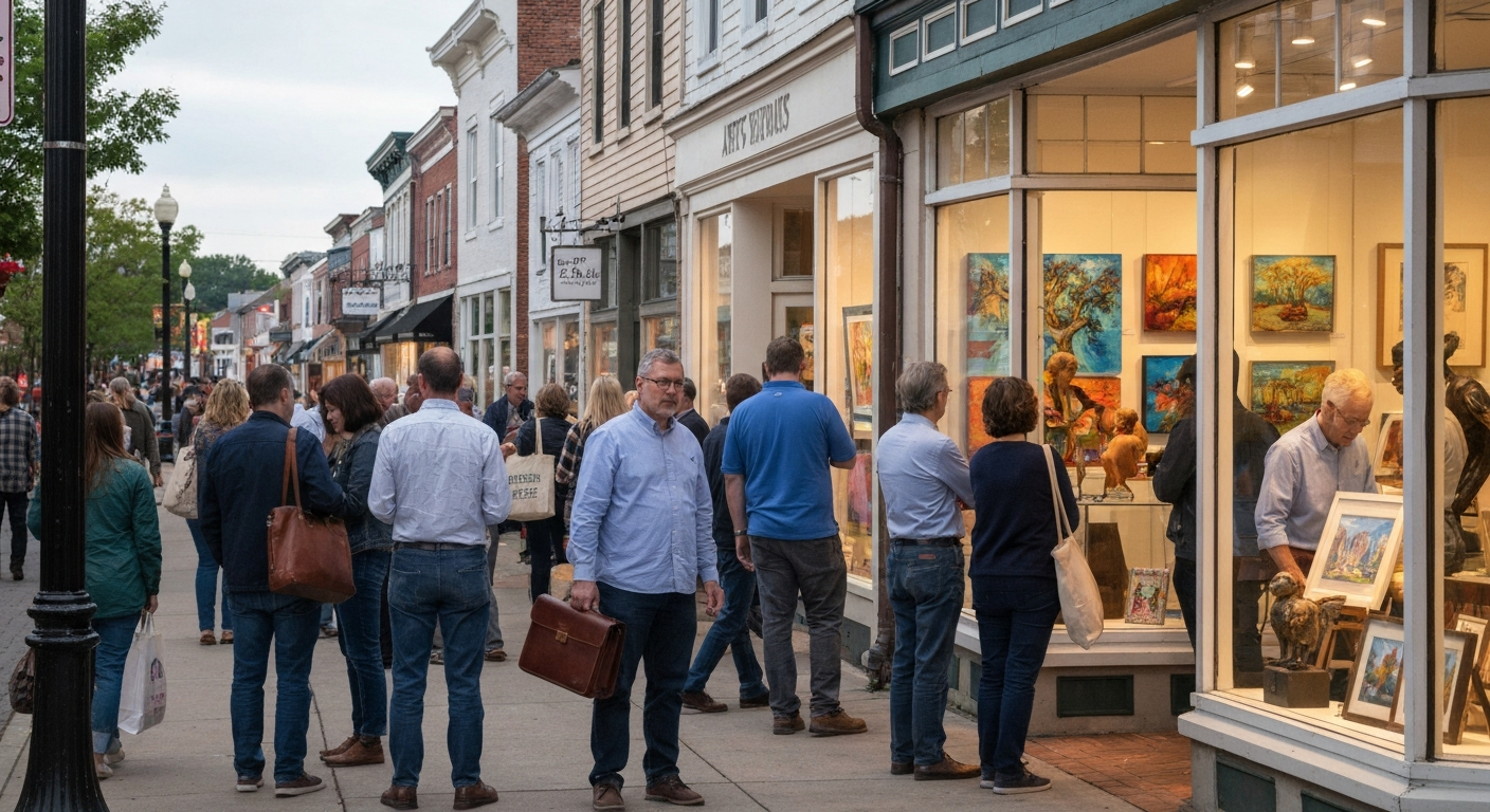 First Fridays Doylestown PA arts walk
