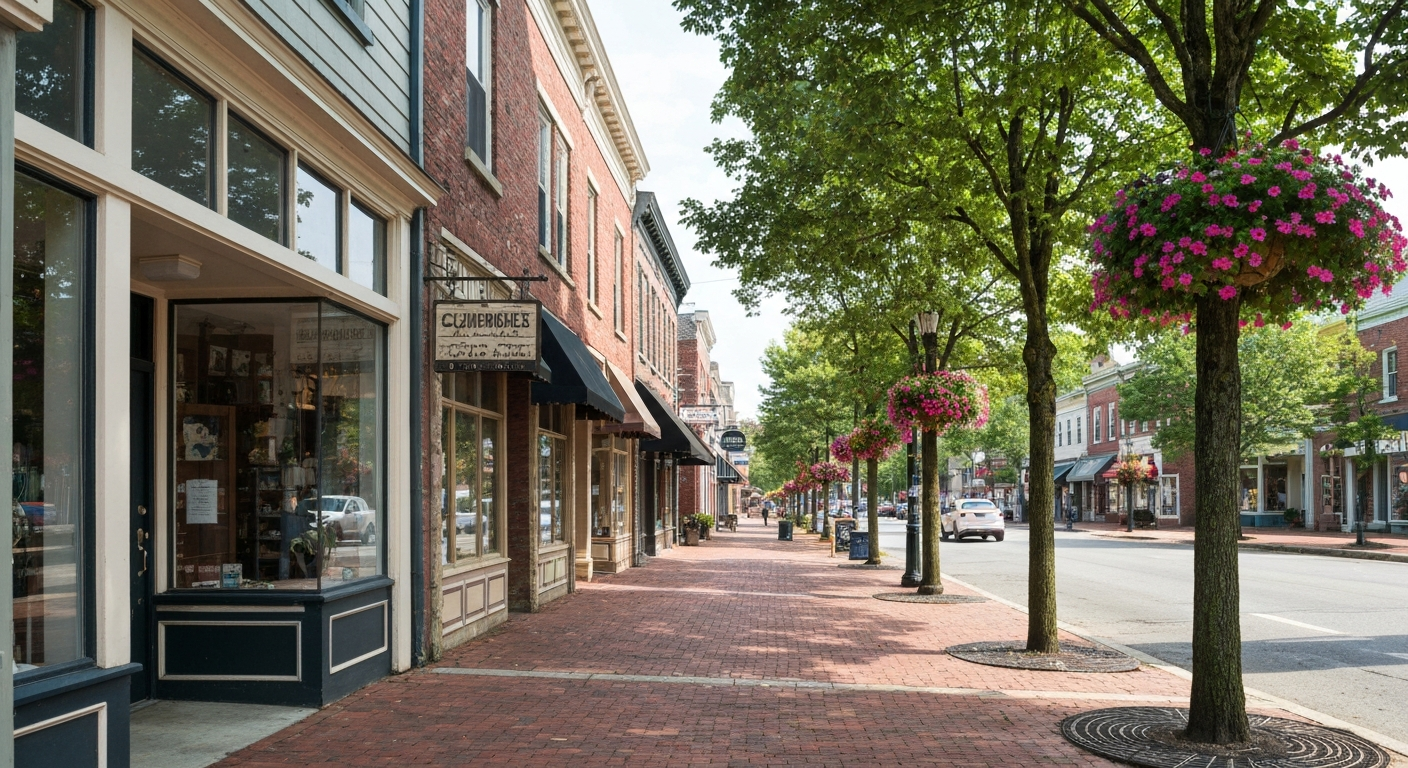 Malvern PA borough downtown and neighborhood