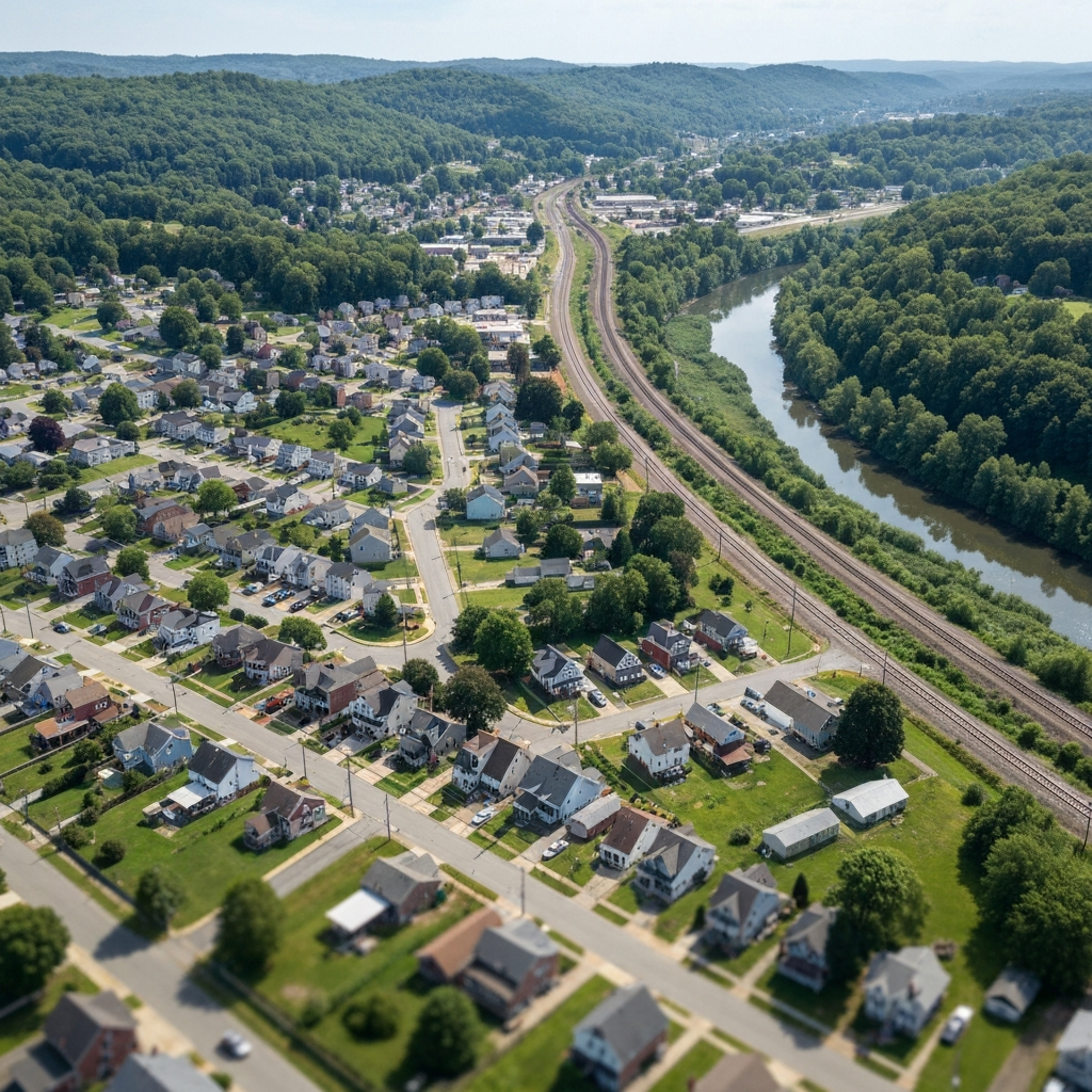 Downingtown PA aerial Chester County
