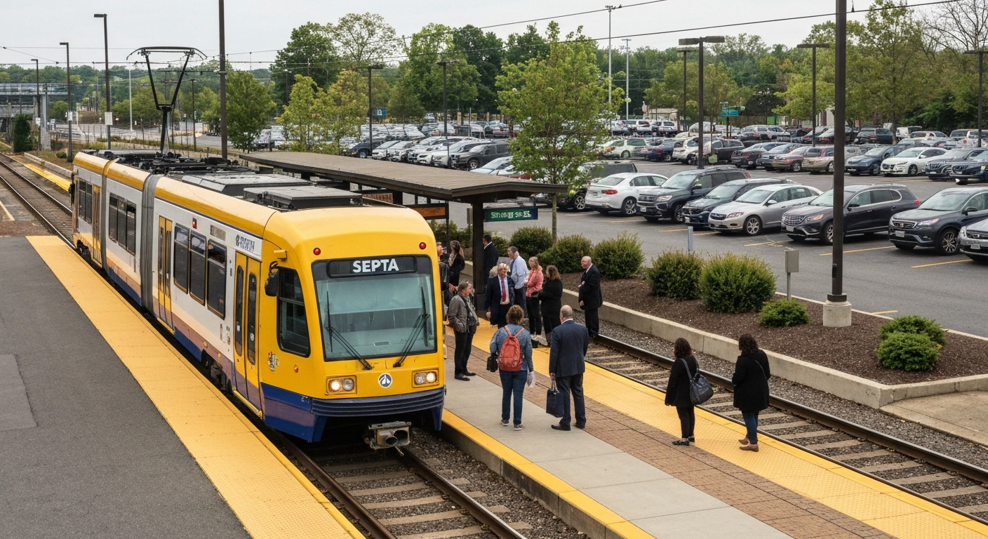SEPTA Norristown High Speed Line near King of Prussia PA