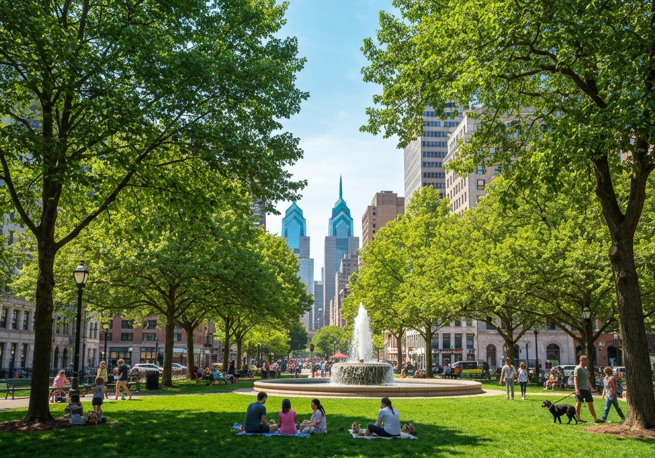 Rittenhouse Square walkable from Graduate Hospital Philadelphia