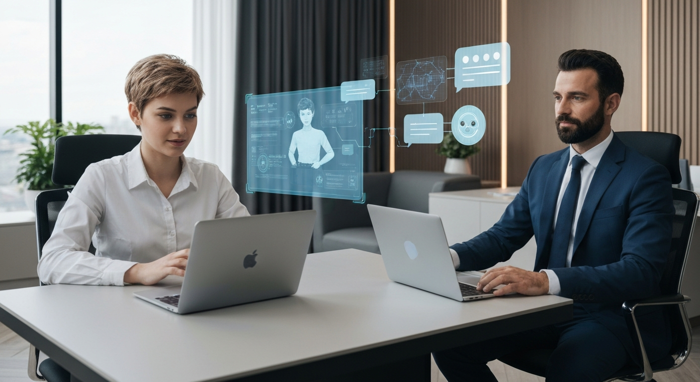 Employees working alongside intelligent systems to deliver exceptional customer experiences