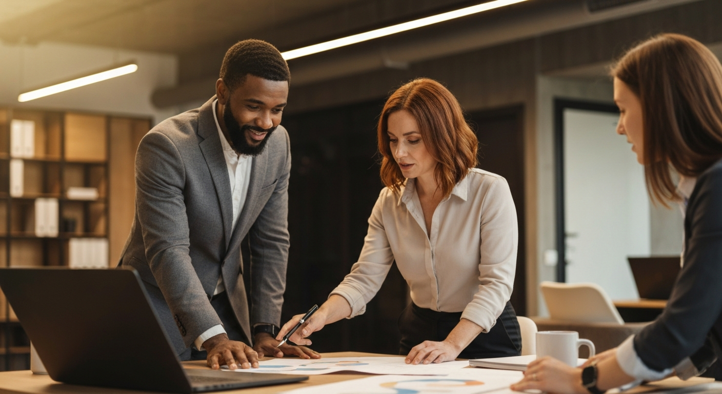Professional team collaboration
