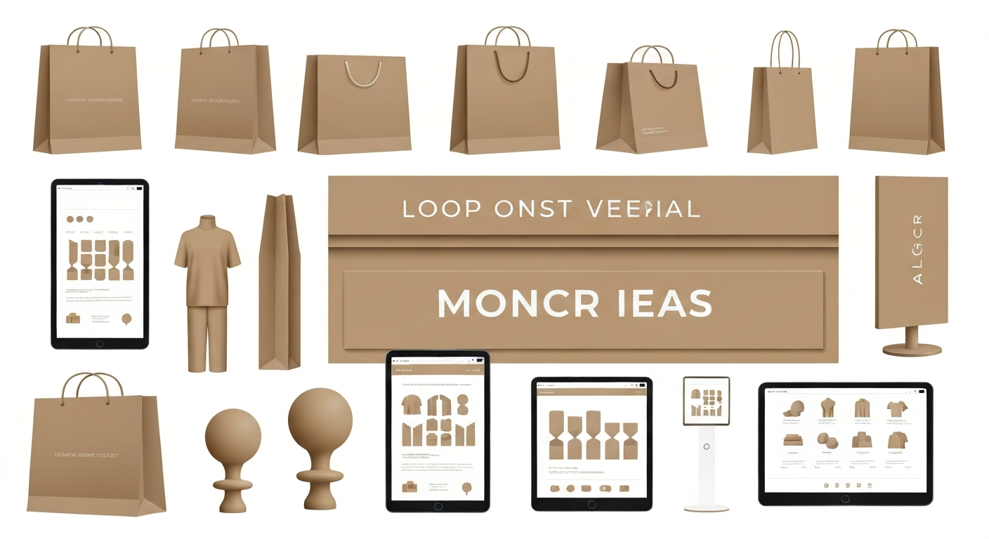 Cohesive visual identity across storefront, packaging, and digital devices