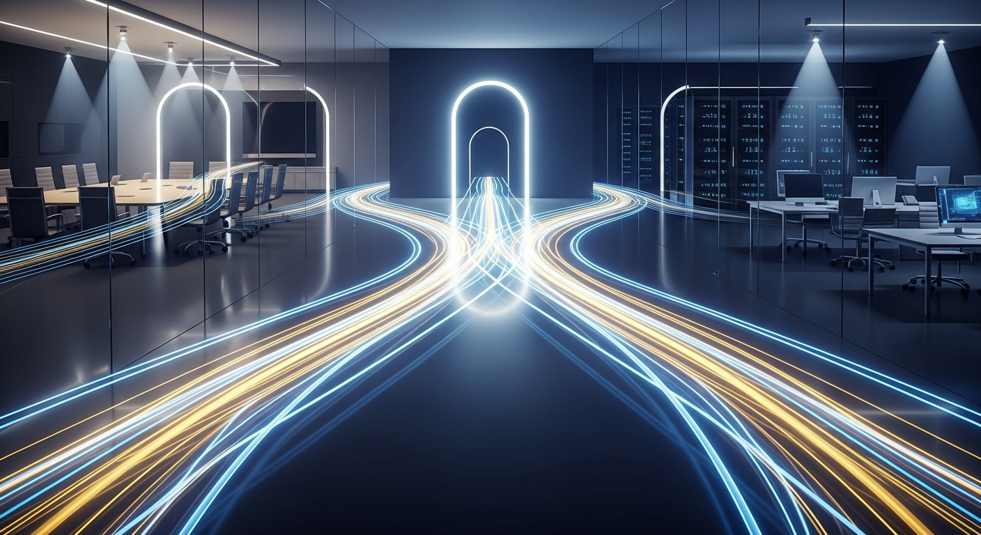 Visual representation of leads flowing smoothly through interconnected systems