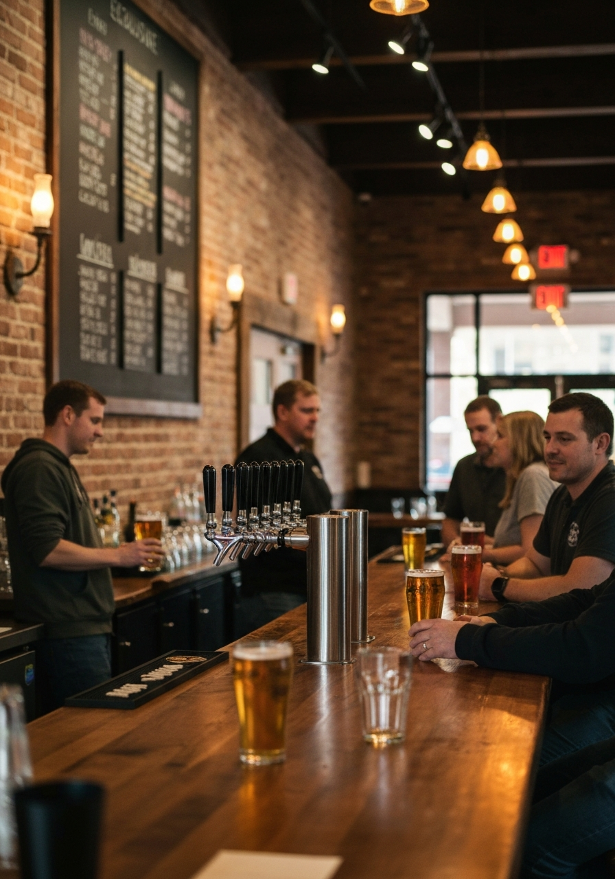 Craft brewery taproom Lansdale PA Main Street Montgomery County