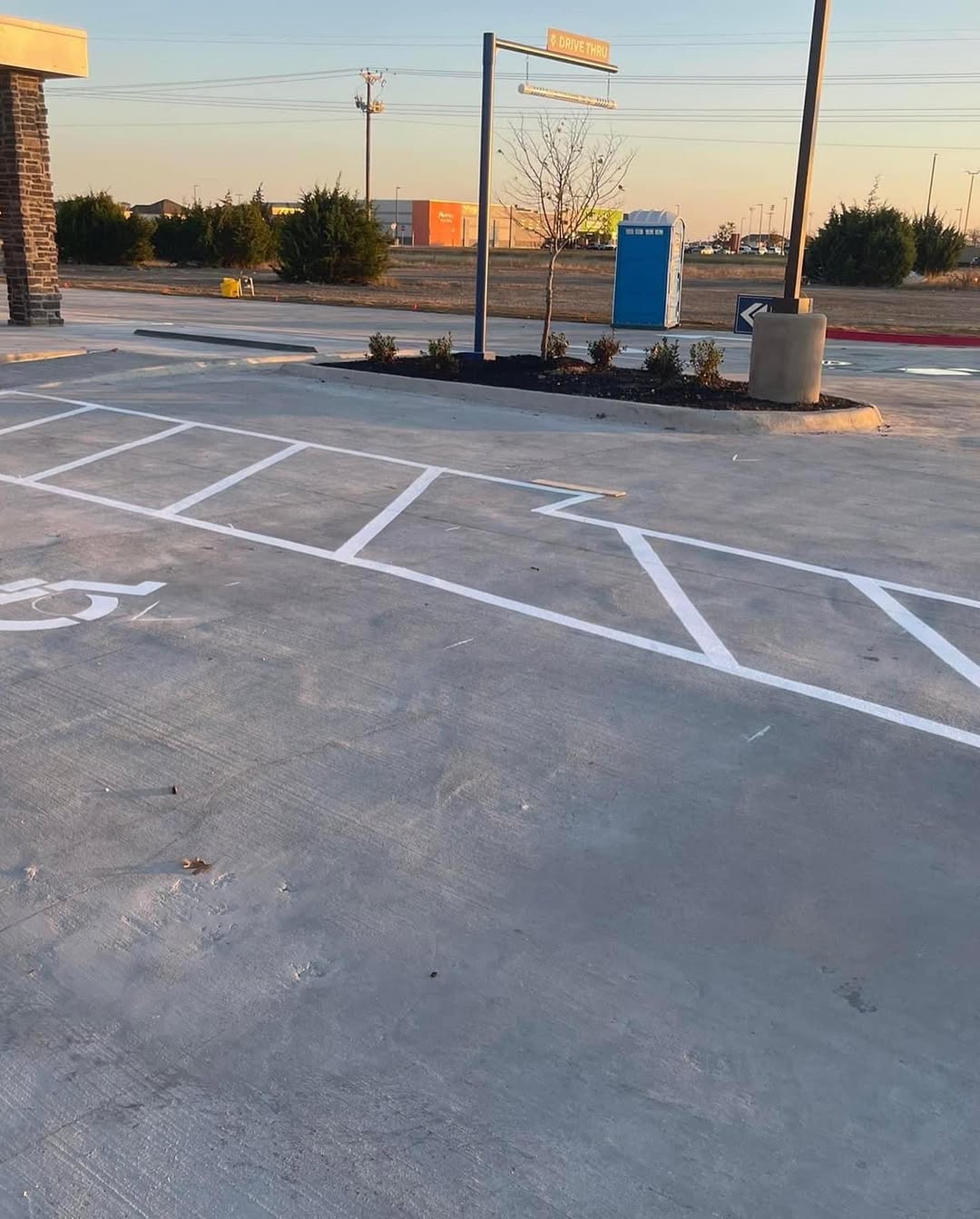 Curb painting and traffic markings by AWB Enterprise in Austin, TX