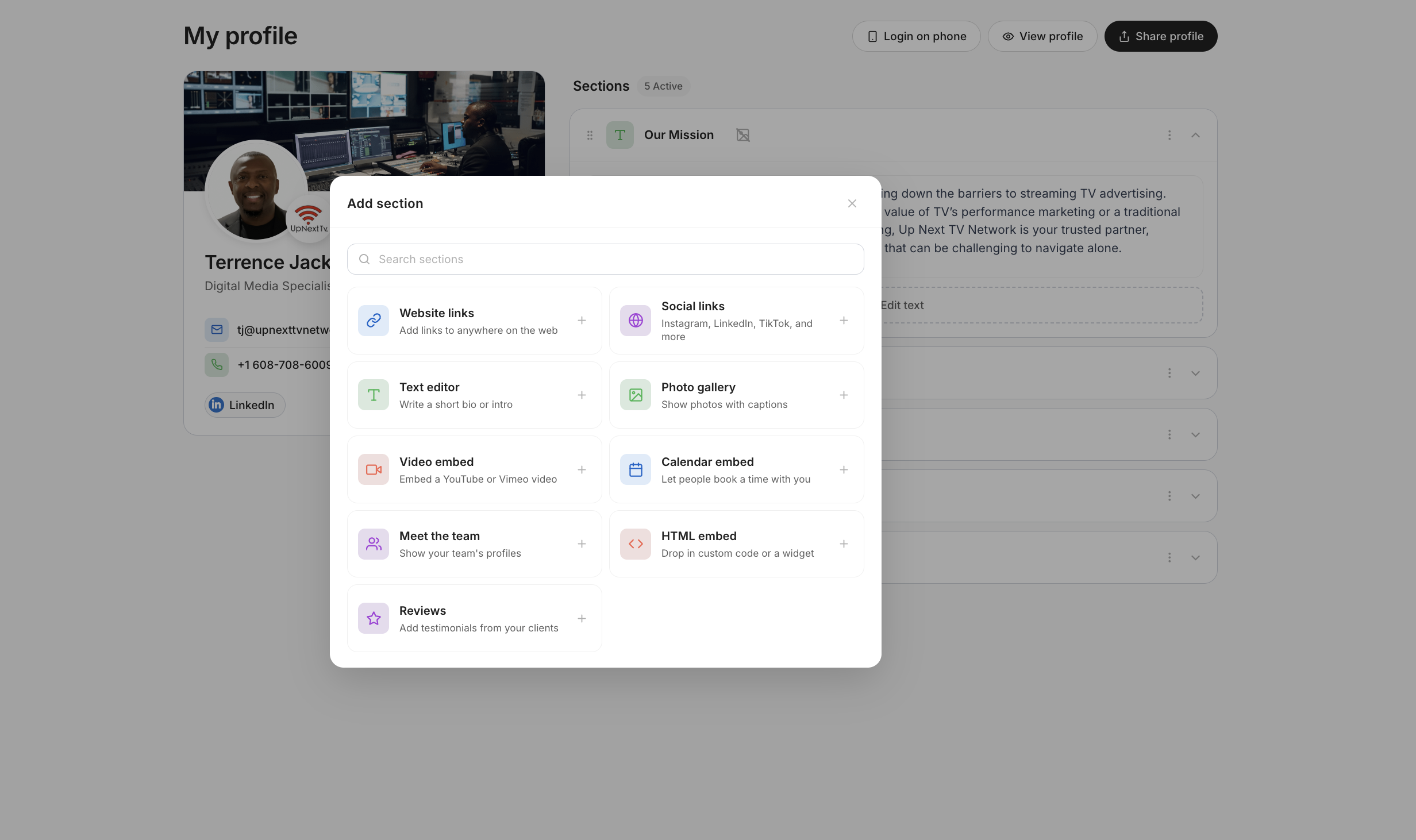 Fully Customizable Profiles