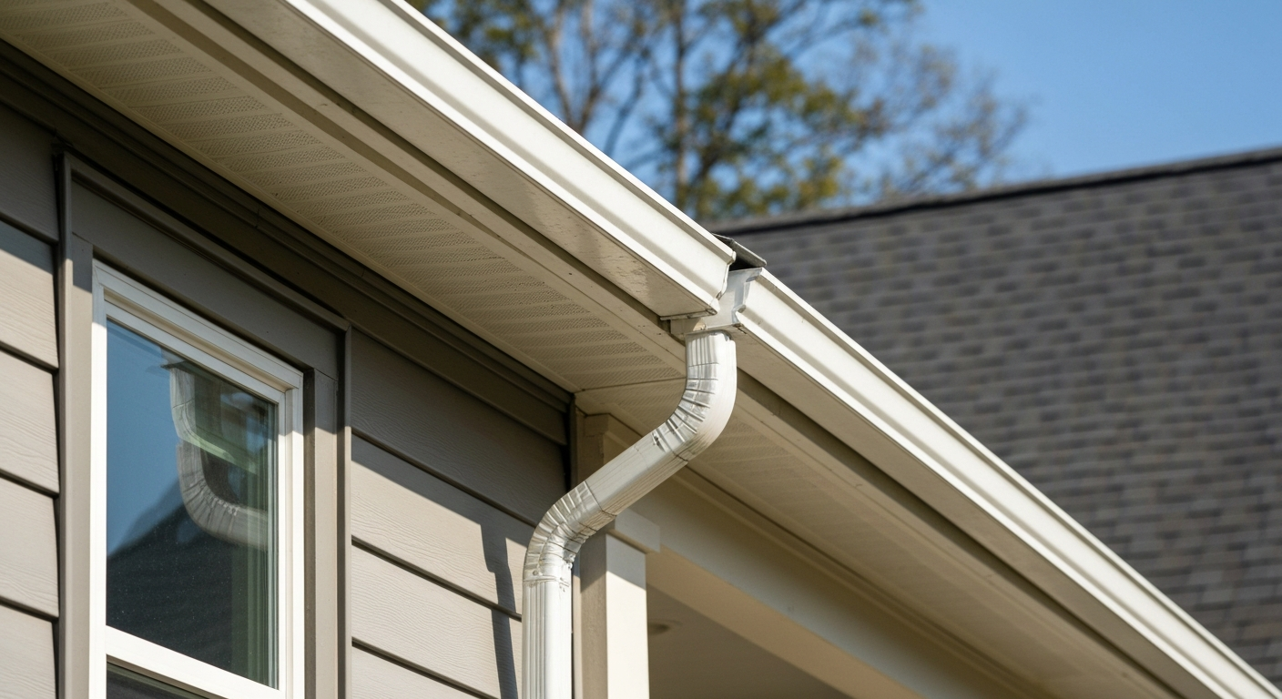 A gutter on a Raleigh, NC home