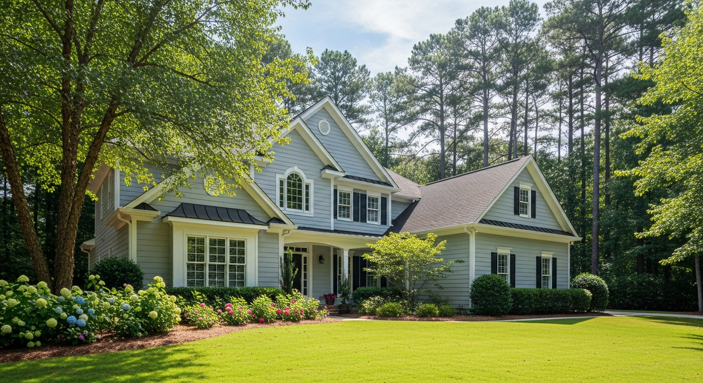 Roofing, siding, windows and gutters on a home in Raleigh, NC