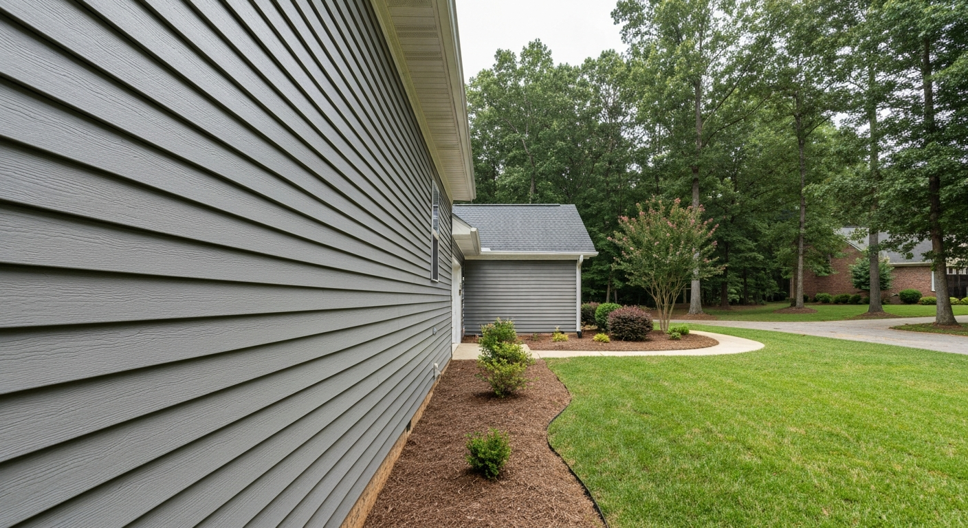 Fiber cement lap siding installed on a home in Raleigh, NC