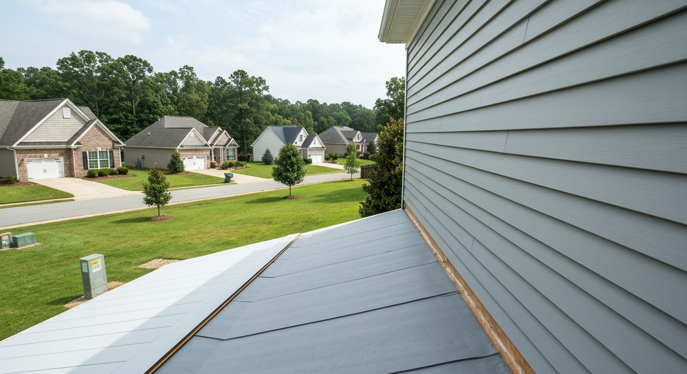 Fiber Cement Siding (Hardie Board) in progress on a Raleigh, NC home