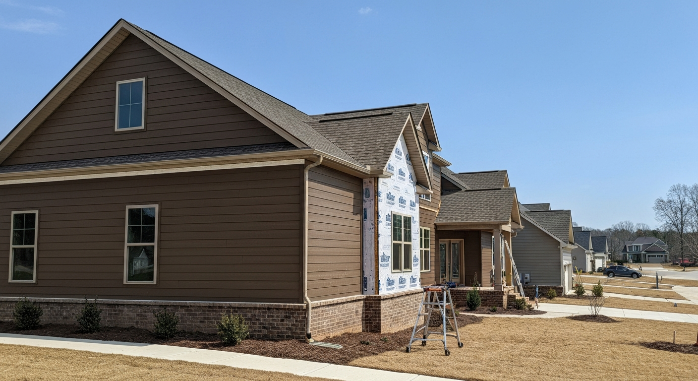 Cedar and Wood Siding in progress on a Raleigh, NC home