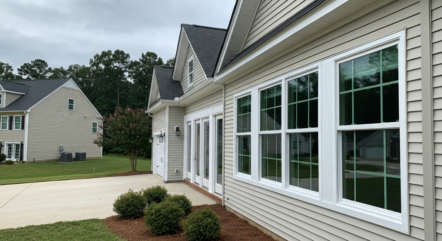 Low-E energy efficient windows installed in a Raleigh, NC home