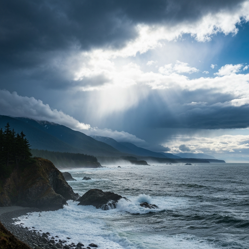 Dramatic British Columbia coastal landscape