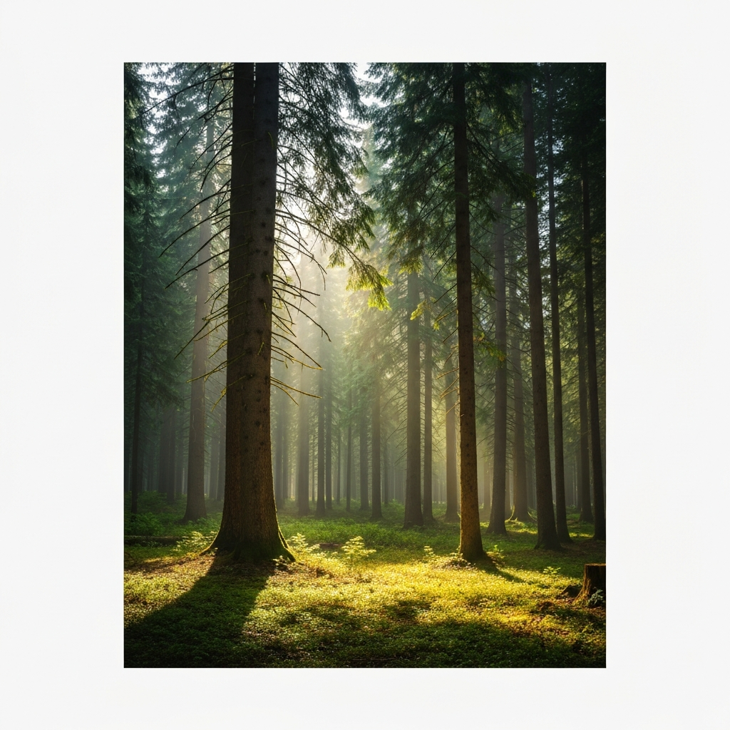 Peaceful British Columbia forest scene