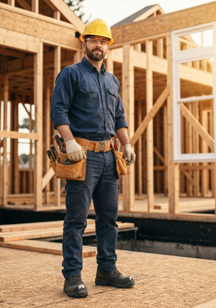 Contractor on job site