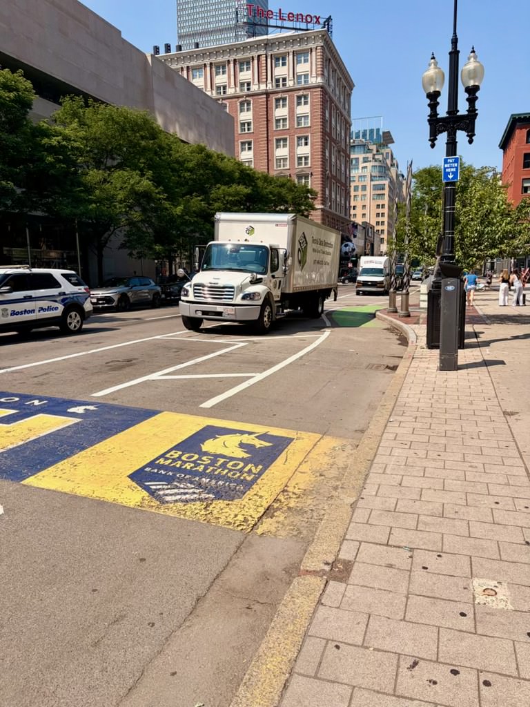 BoxQ Fleet Truck at Boston Marathon Finish Line