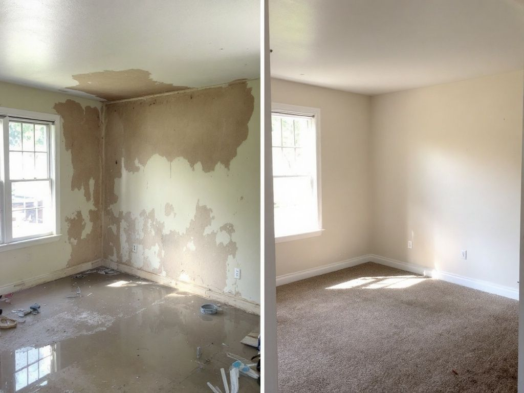Professional painting team at work