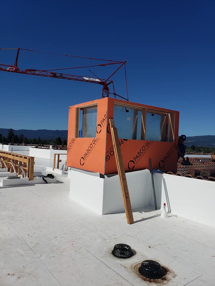 Construction on roof