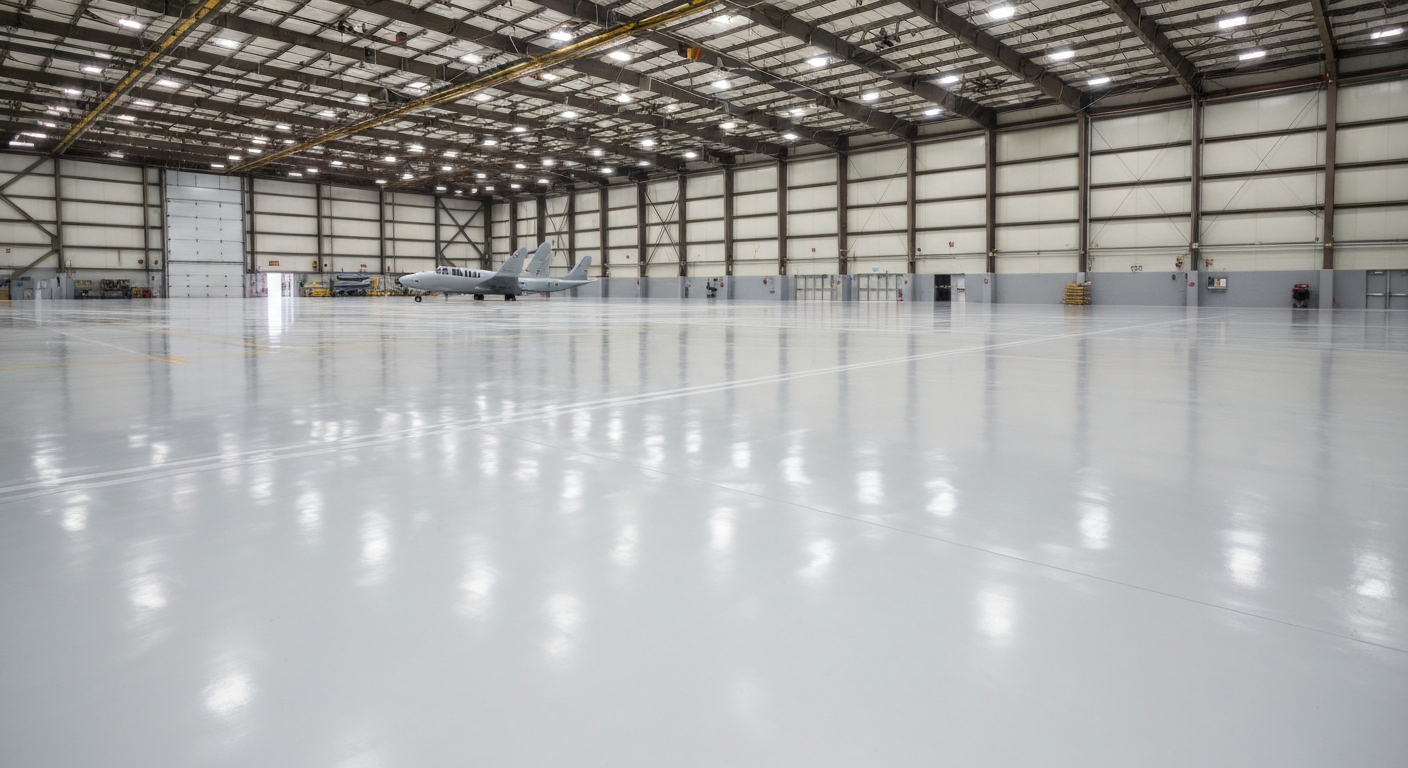 Military base industrial floor