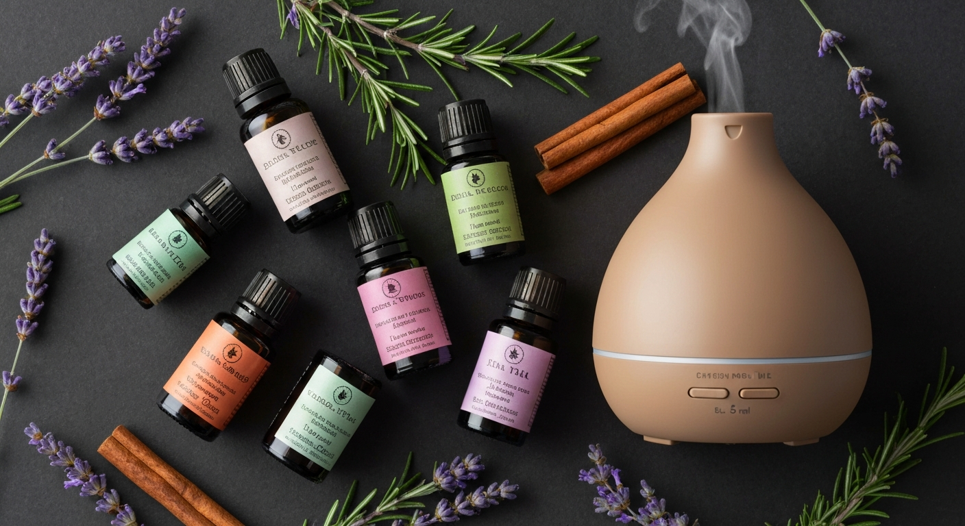 Aromatherapy essential oils used in integrative healing sessions at Health and Healing Oasis Newport Beach