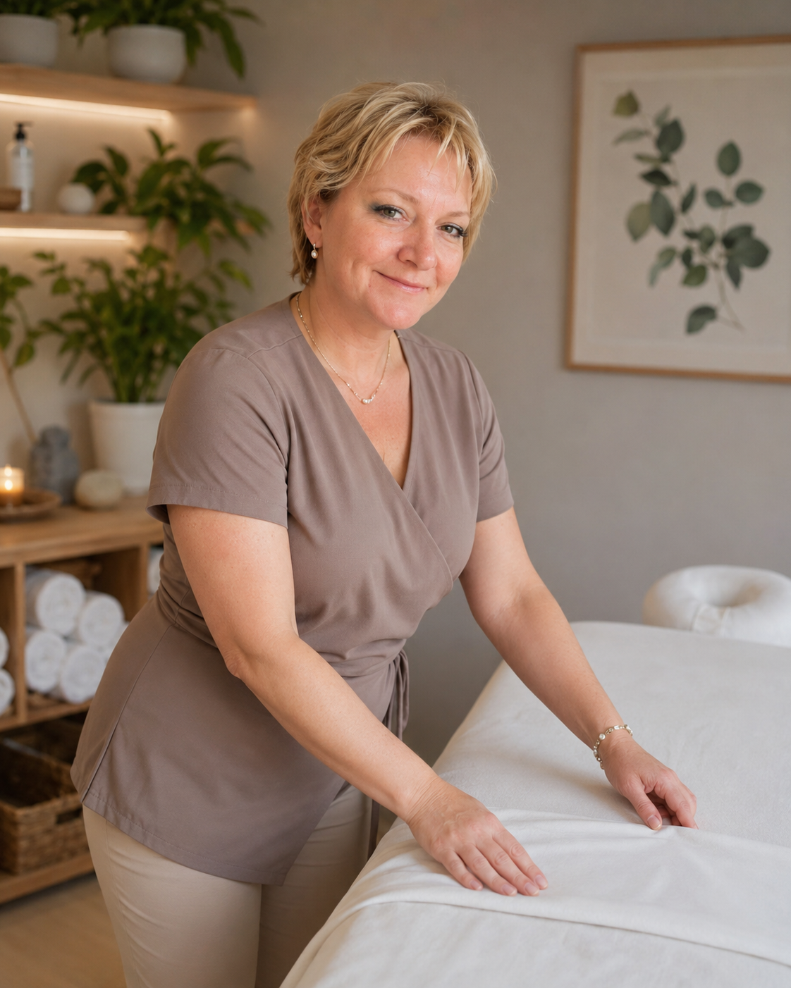 Victoria Dolidze combining massage and energy healing modalities in a single session at Health and Healing Oasis Newport Beach