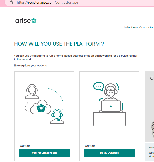 Step 15: Select 'I Want to Work for Someone Else'