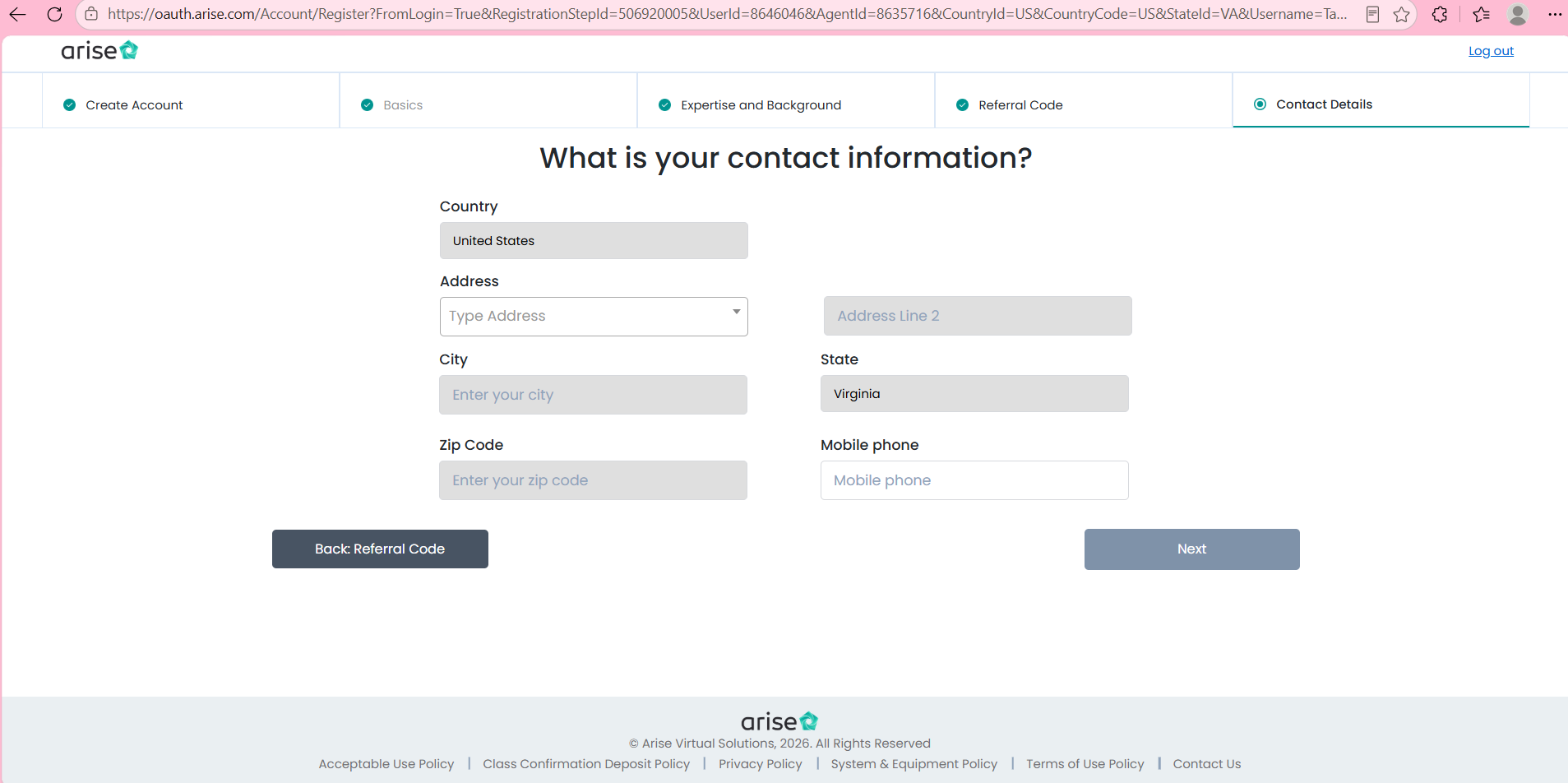 Step 7: Enter Complete Home Address & Phone