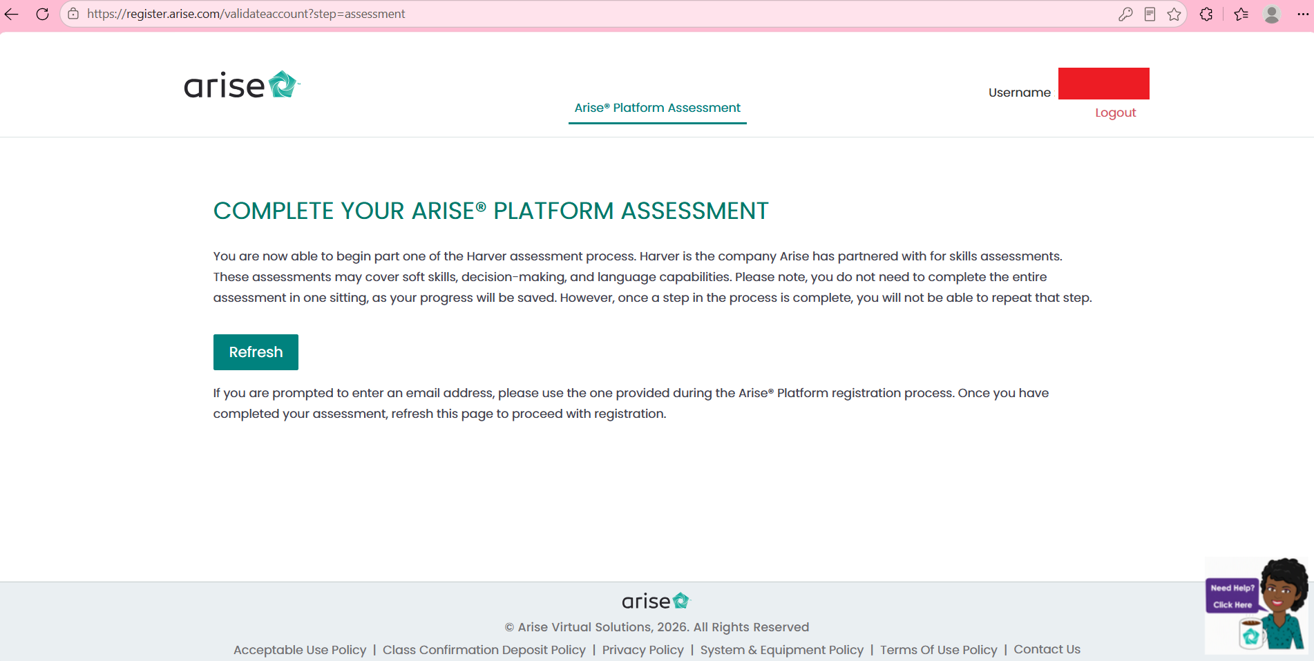 Step 11: Complete the Harver Assessment