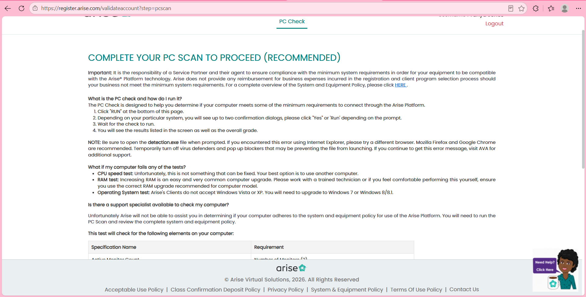 Step 10: Run PC Check