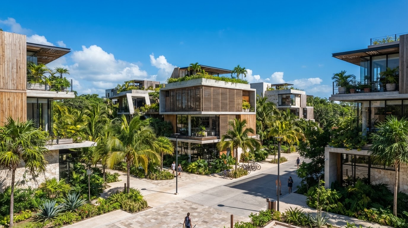 Zona de negocios en Tulum