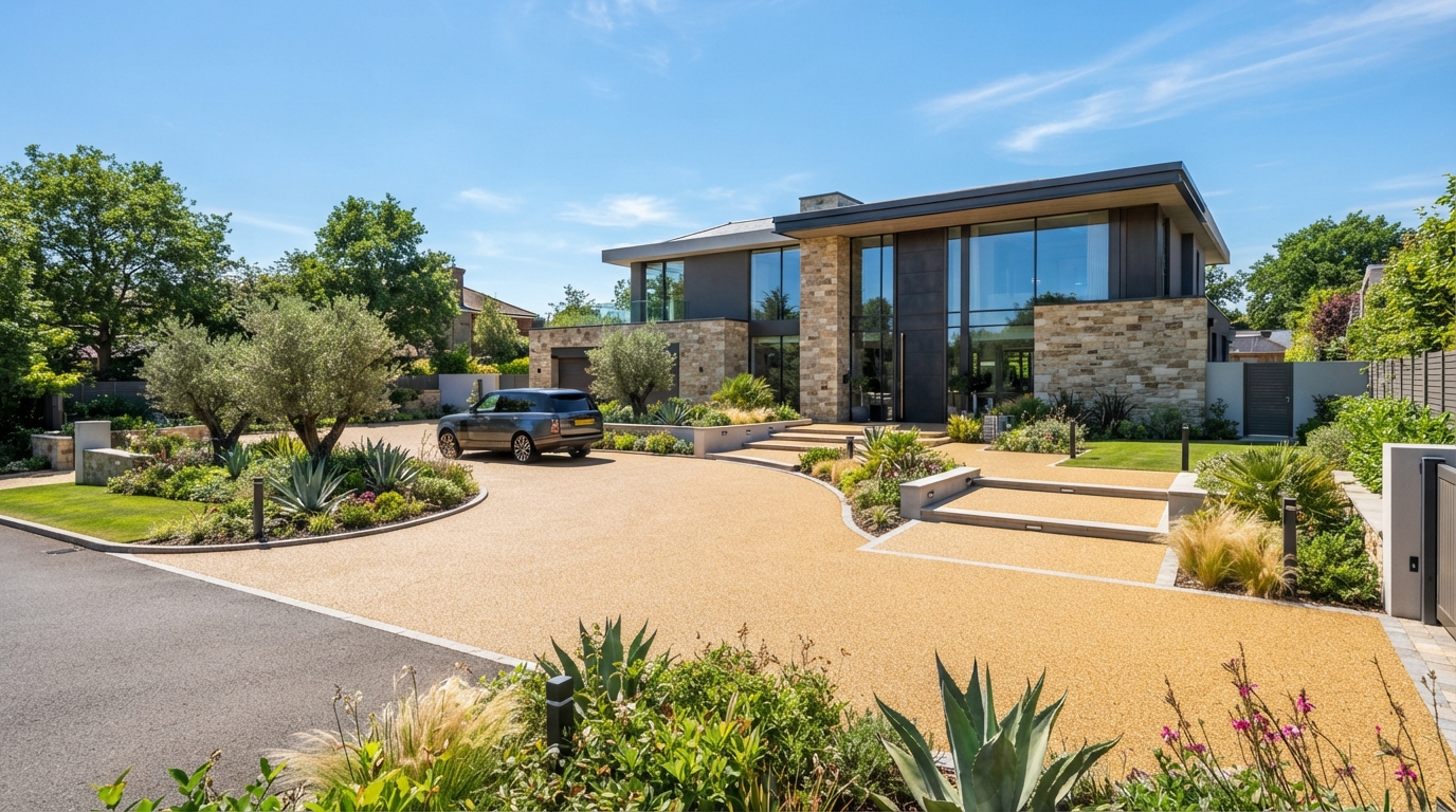 High quality resin bound driveway installation contact us background