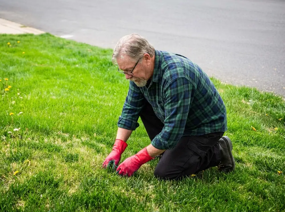 Oregon Sentinel crew maintaining a Yamhill County lawn