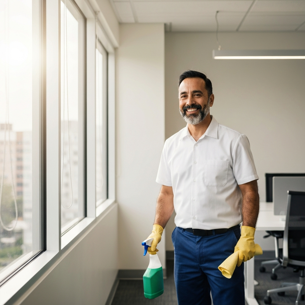Cleaning staff member