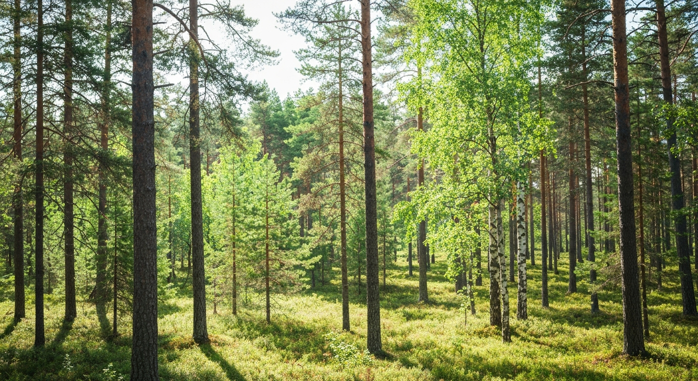 Ljus svensk skog
