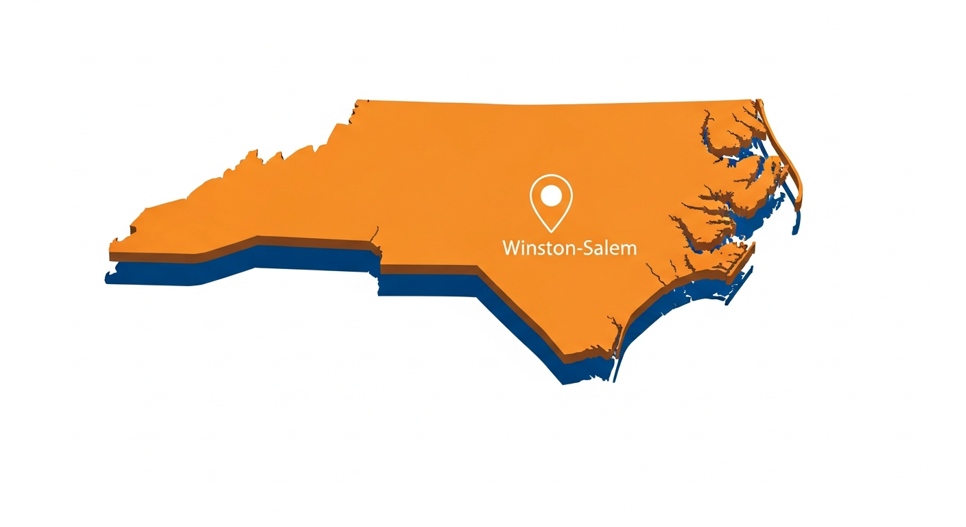 Map of Winston-Salem
