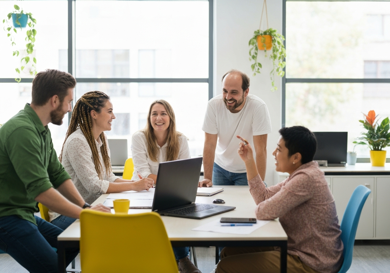 Small business team
