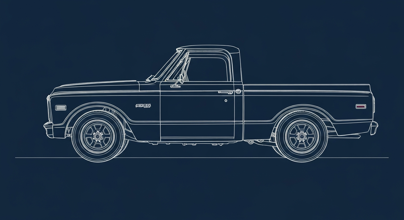 Trucks blueprint sketch